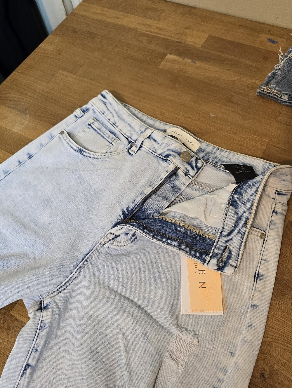 Risen Jeans Georgia - Light Wash Wide Leg Long Tall Inseam 13/31 NWT - Picture 9 of 14